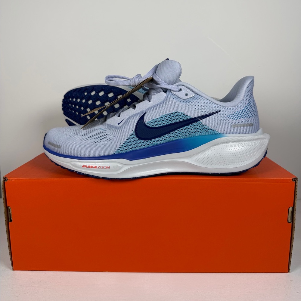 Nike Air Zoom Pegasus 41 Grey Blue Running Workout Shoe FD2722-014 Men Size 8